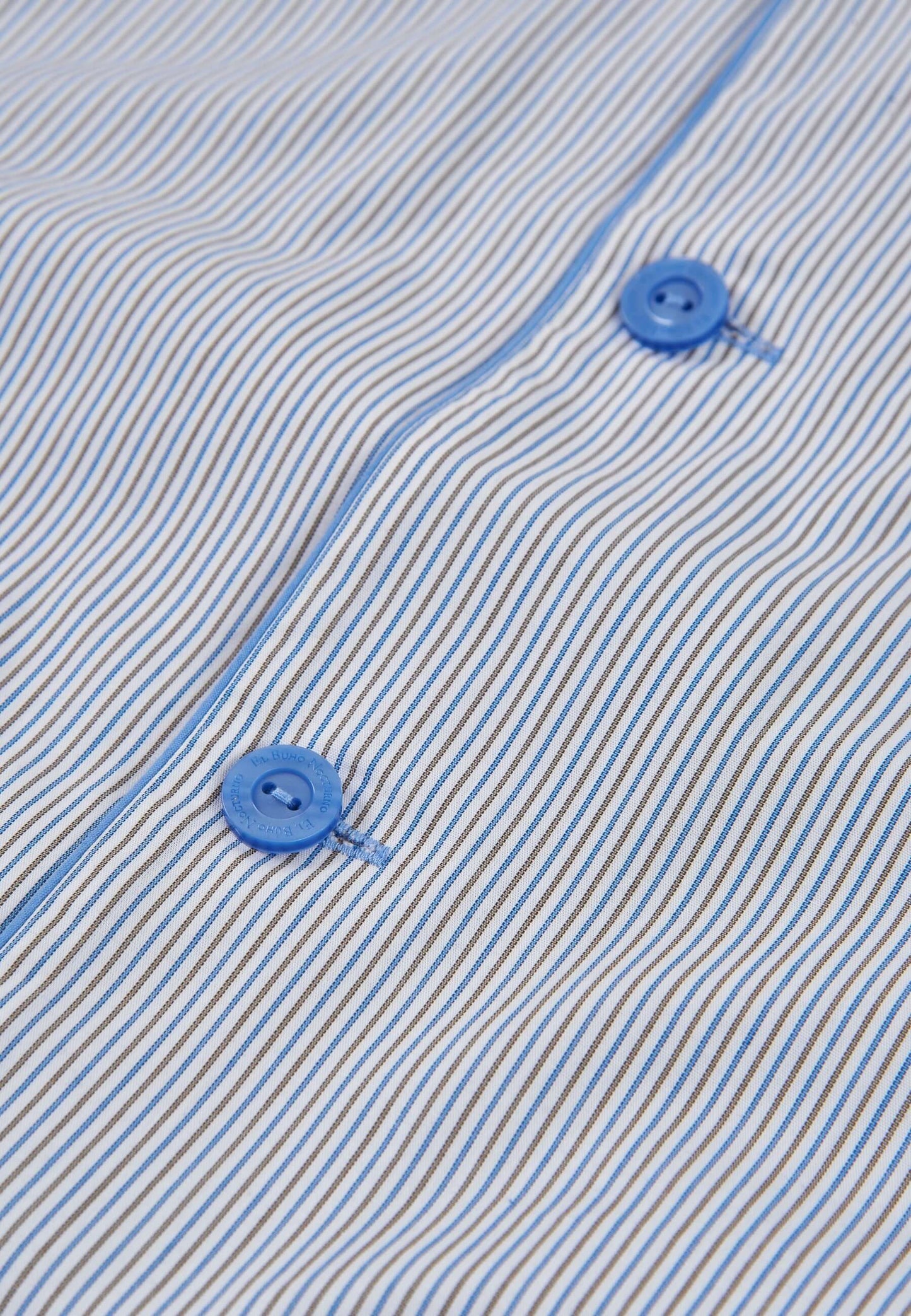 Pijama Hombre Largo Solapa Algodón Popelín Rayas - Beige 2992_10