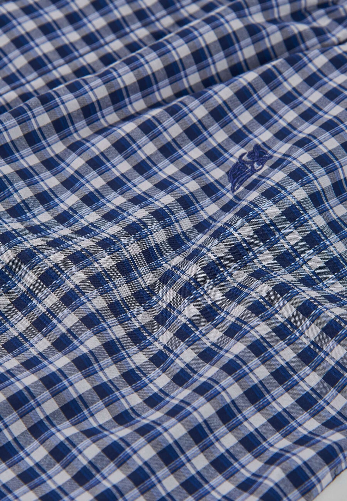 Pantalón Pijama Hombre Largo Algodón Popelín Cuadros - Azul 8921_38