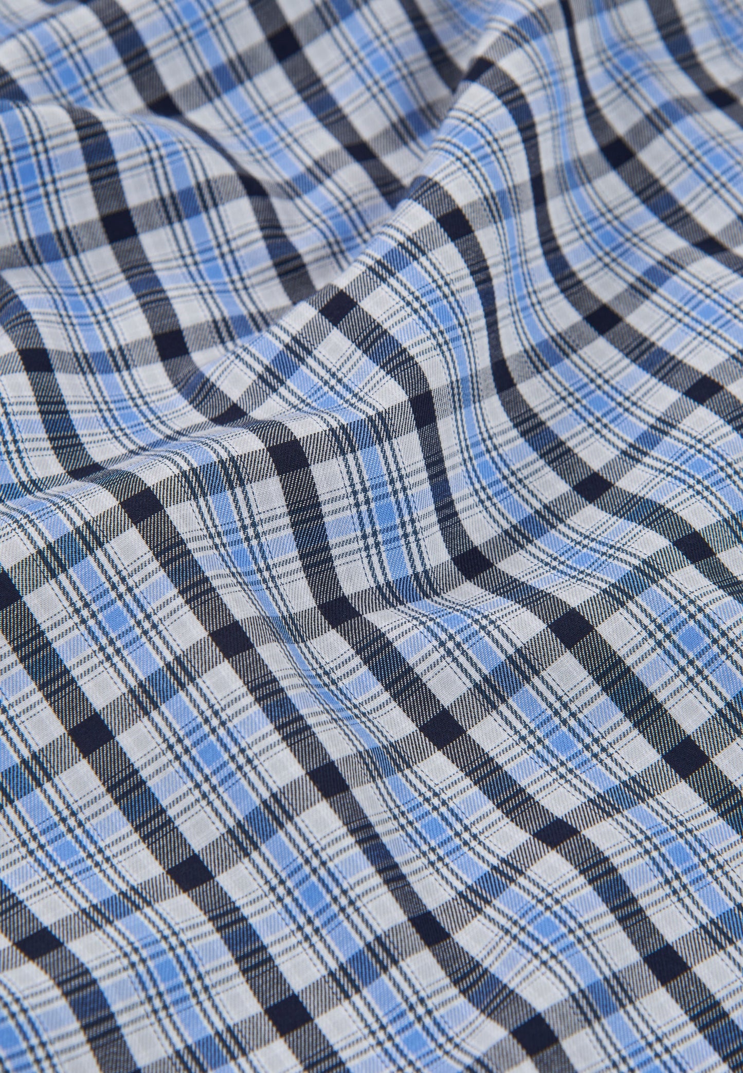 Pantalón Pijama Hombre Largo Algodón Popelín Cuadros - Azul 8922_39