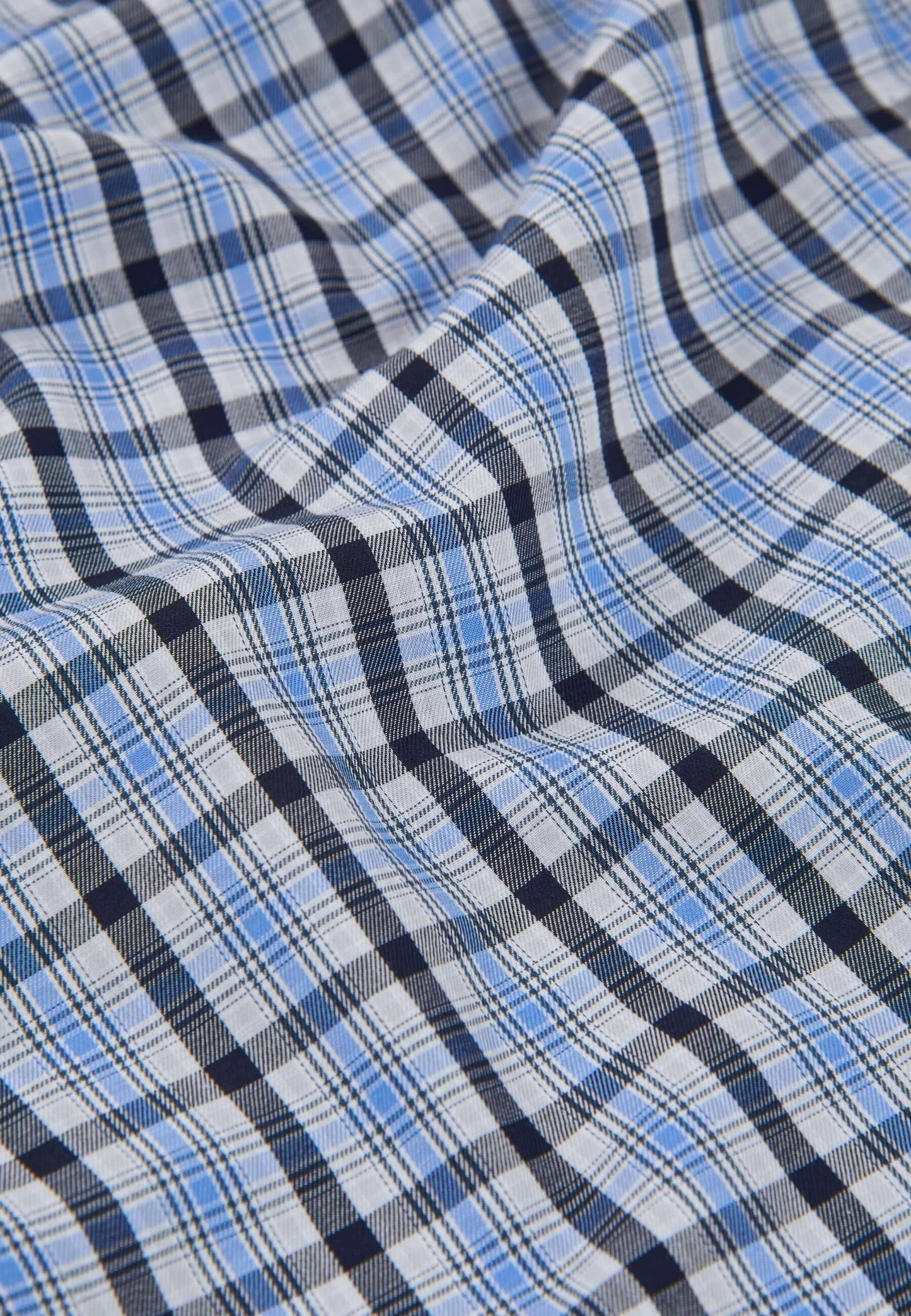 Pantalón Pijama Hombre Largo Algodón Popelín Cuadros - Azul 8922_39