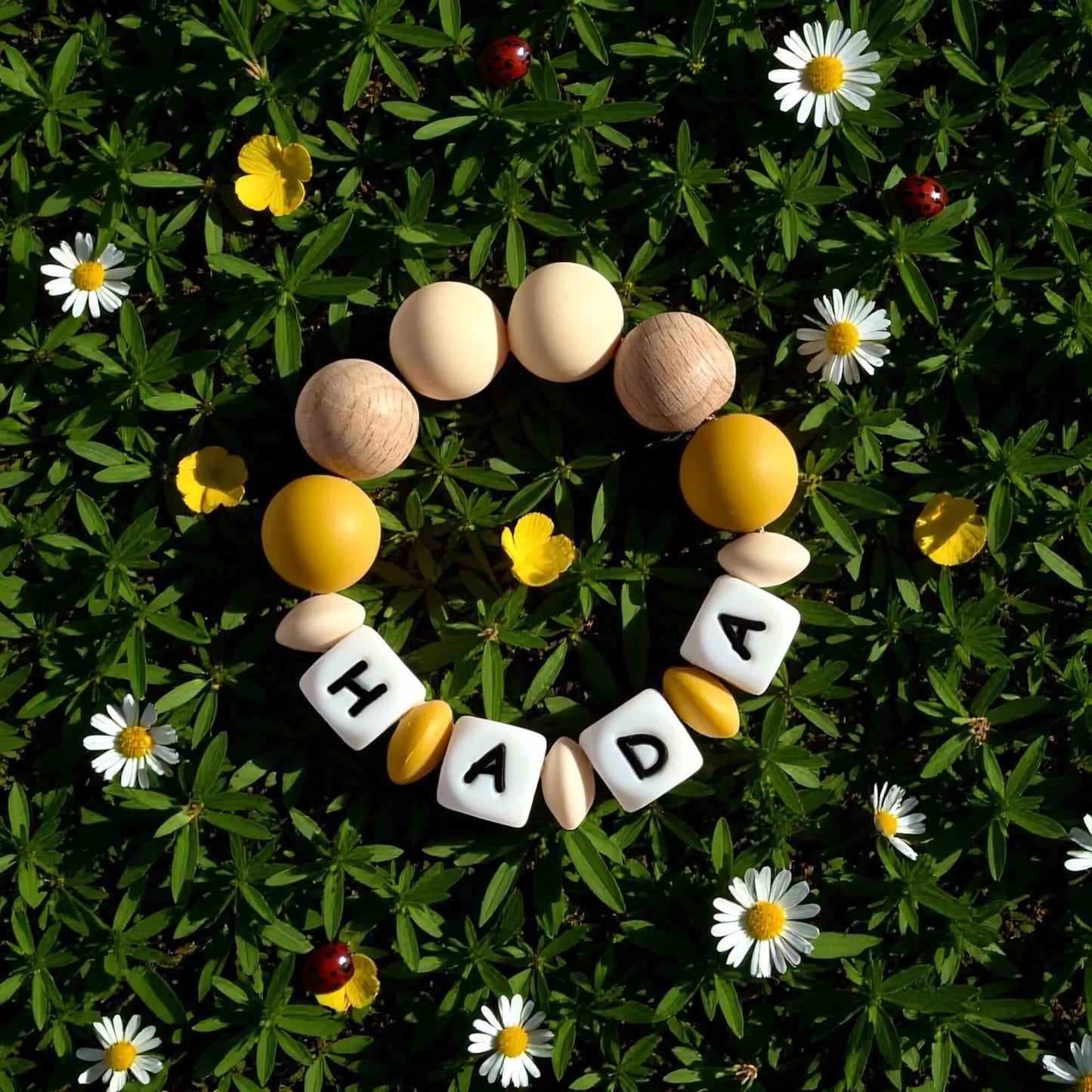 Mordedor Personalizado con Nombre en Silicona Orgánica | Nenina & Co