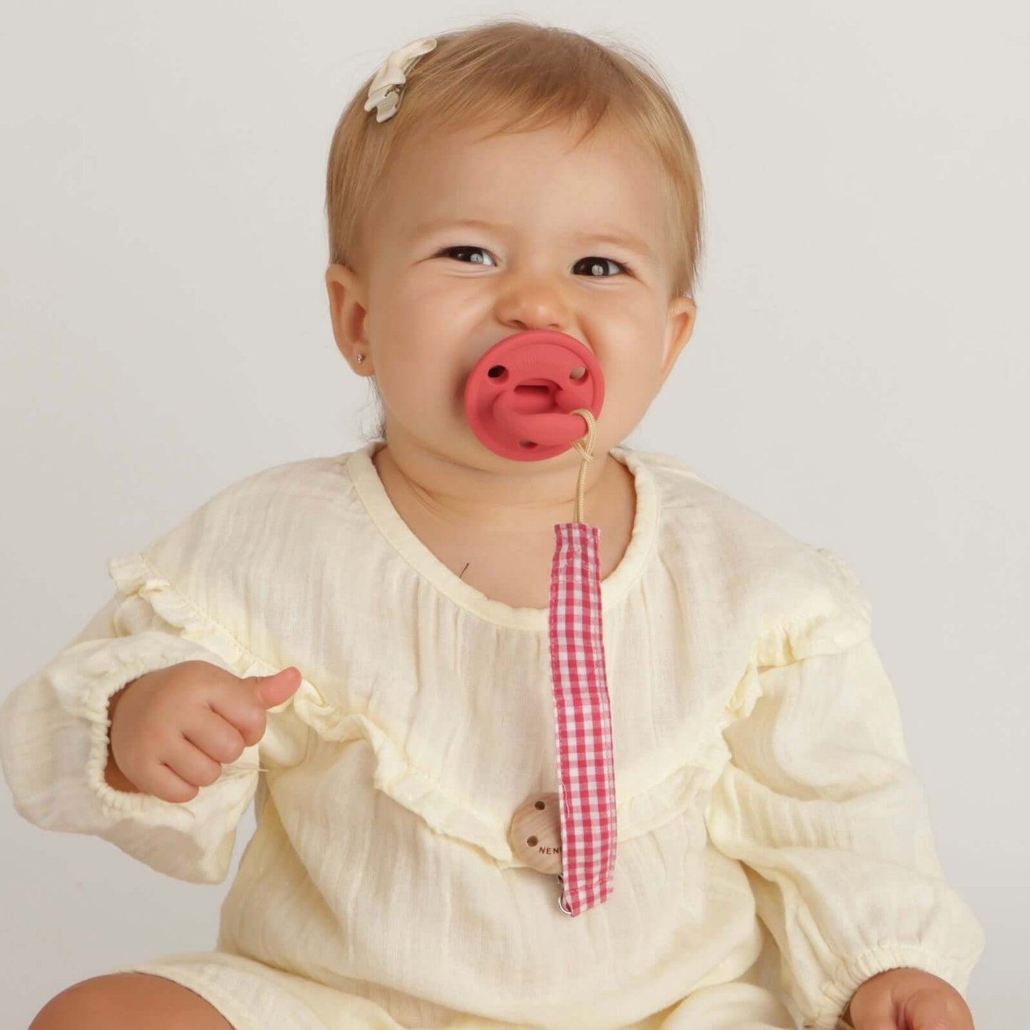 Chupetero Pack x 2 DIAMOND Rosa + Rosa Vichy vichy By Nenina & Co