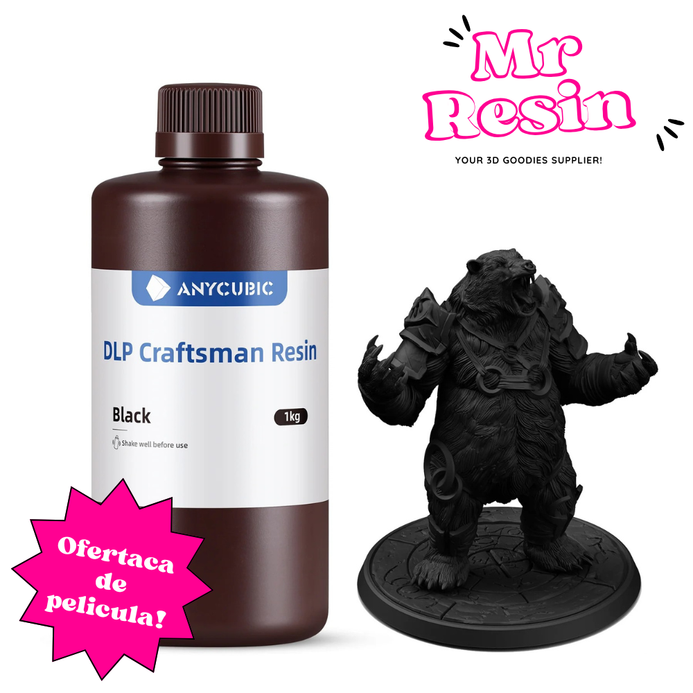 Resina DLP 1 kg alta precisión para impresora 3D Craftsman
