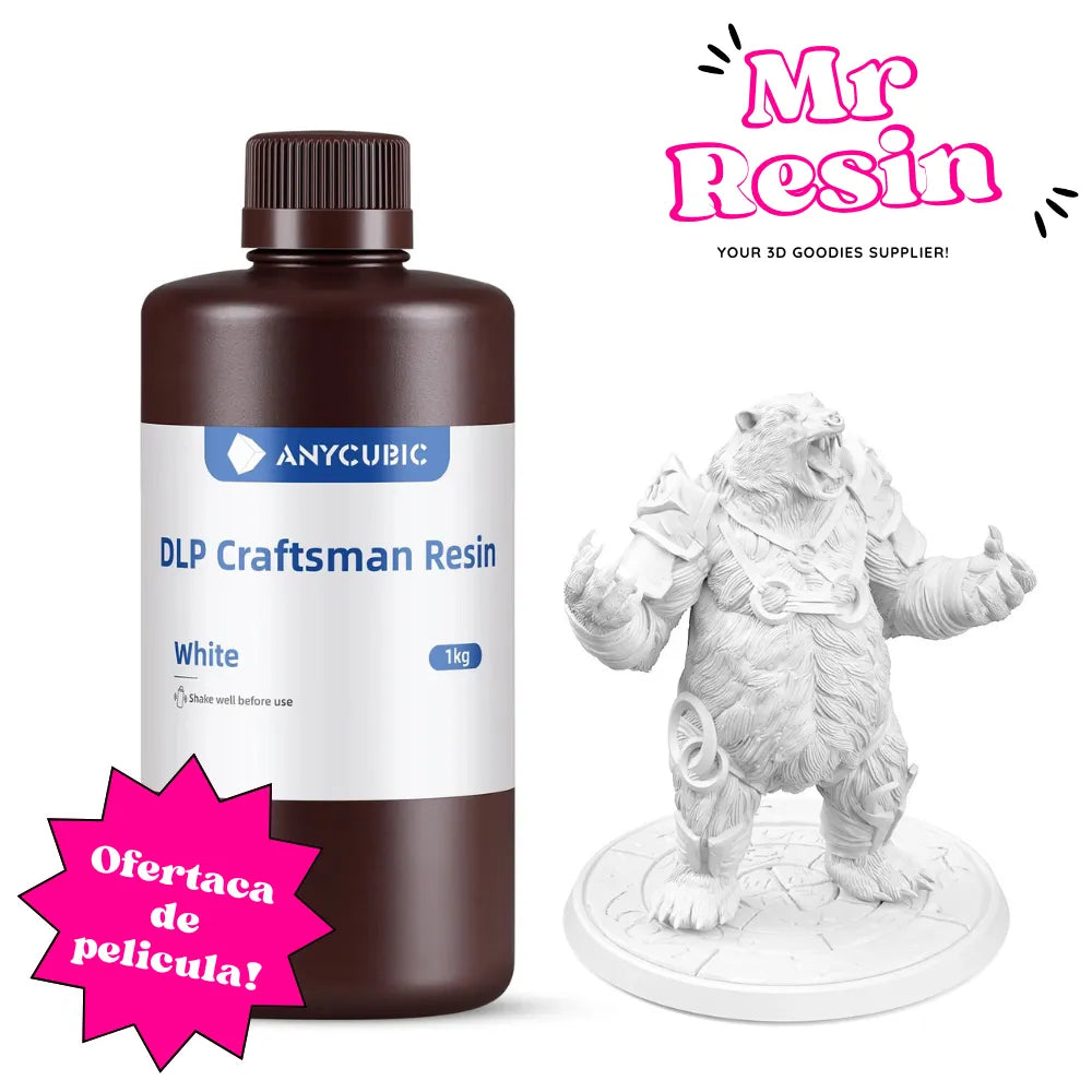 Resina DLP 1 kg alta precisión para impresora 3D Craftsman