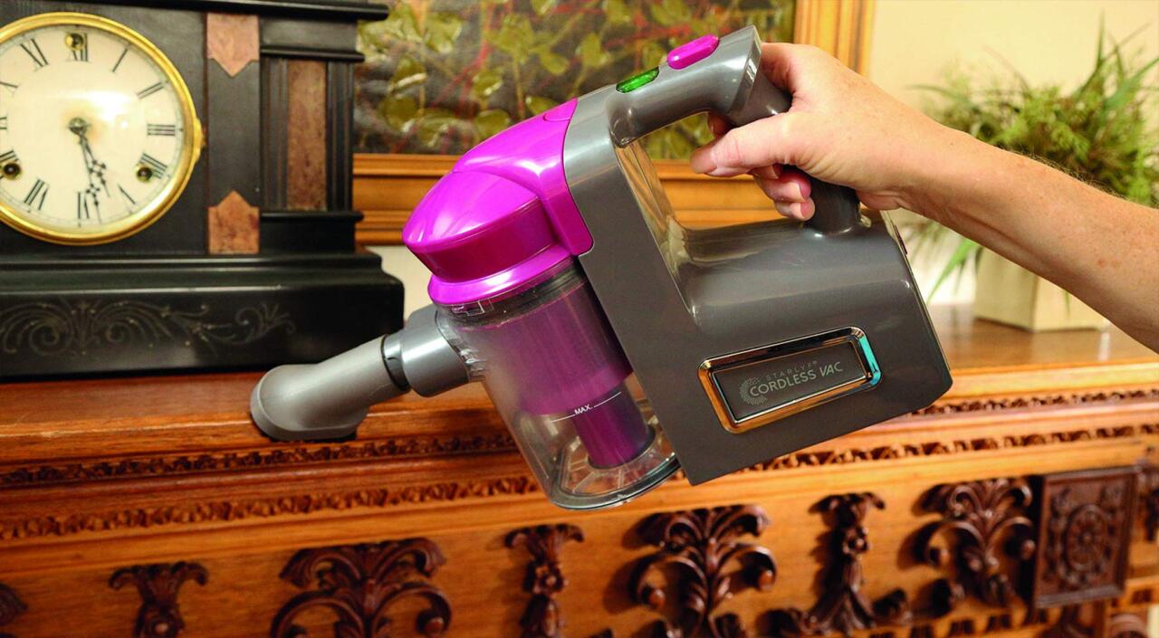 Aspiradora vertical compacta, se adapta a dormitorios y apartamentos, ligera con potente succión