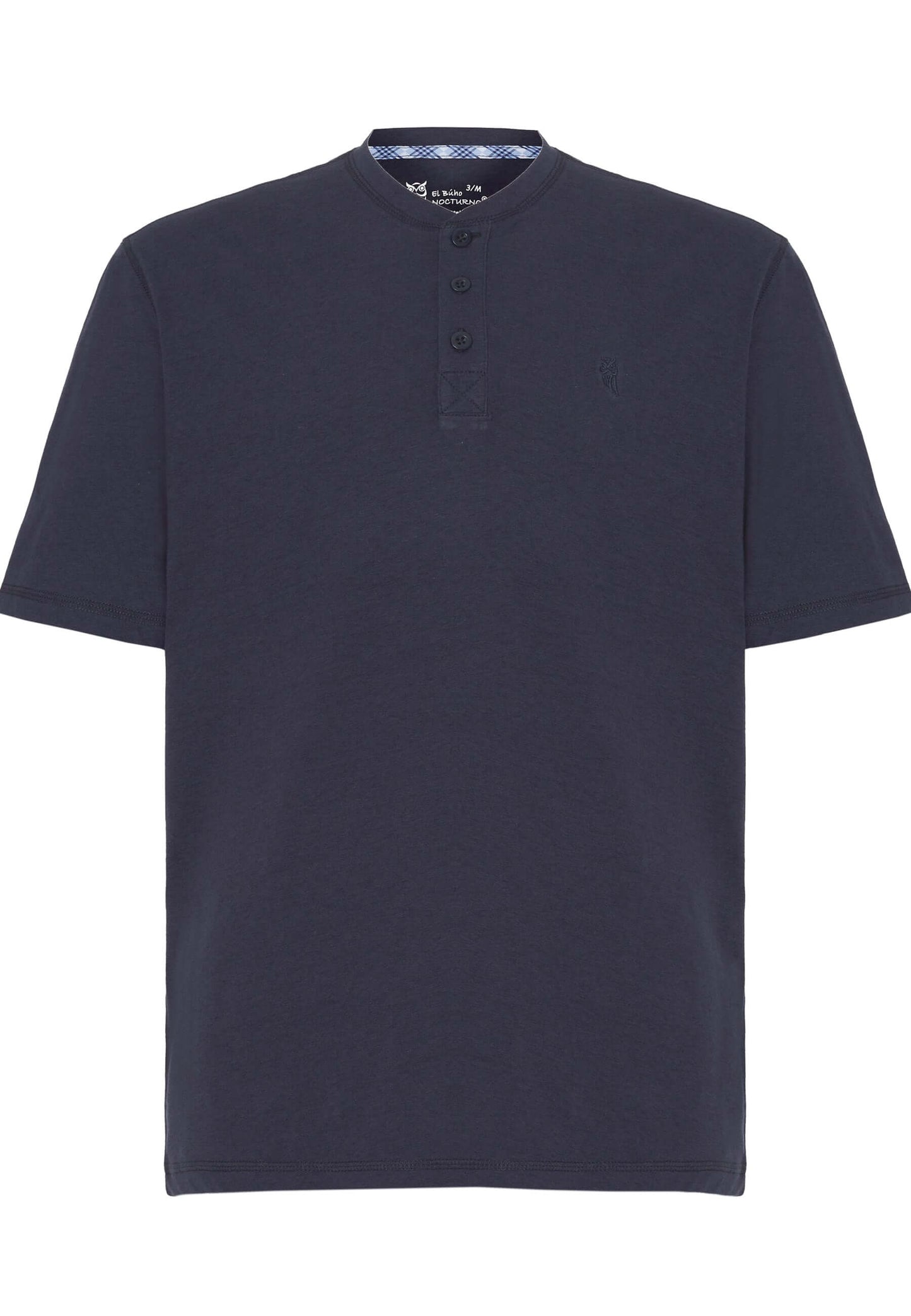 Pijama Hombre Verano Corto Tapeta Algodón Punto Liso Tela Cuadros - Azul 3604_39