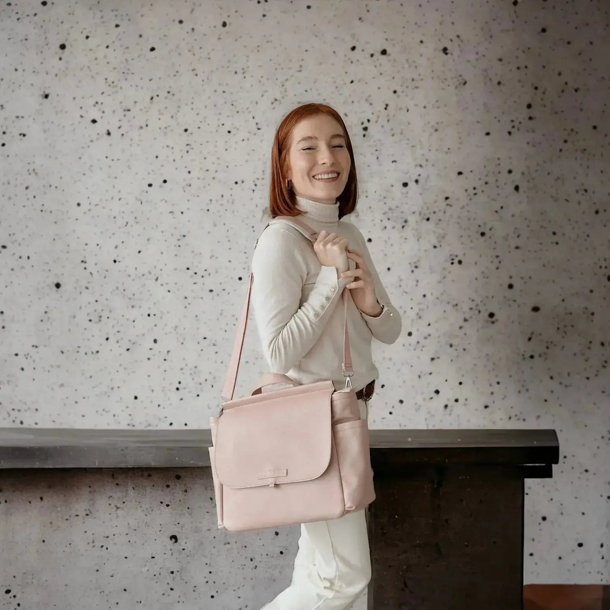 Bolso Maternal MIREM By Nenina & Co Rosa pálido + Cambiador