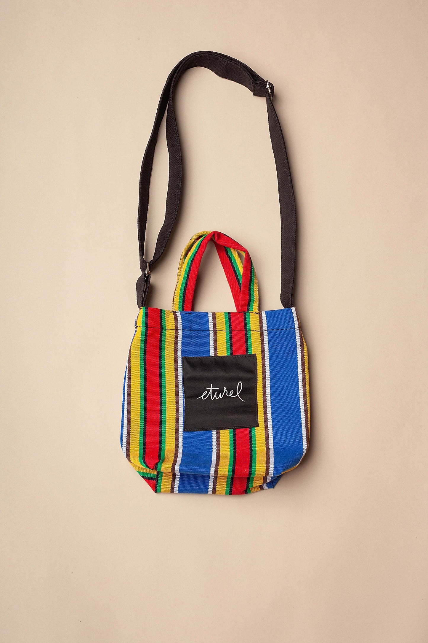 Bolso bandolera mini lona hamaca azul