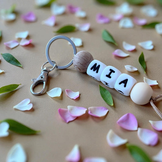 Llavero Beige personalizado Nenina & Co