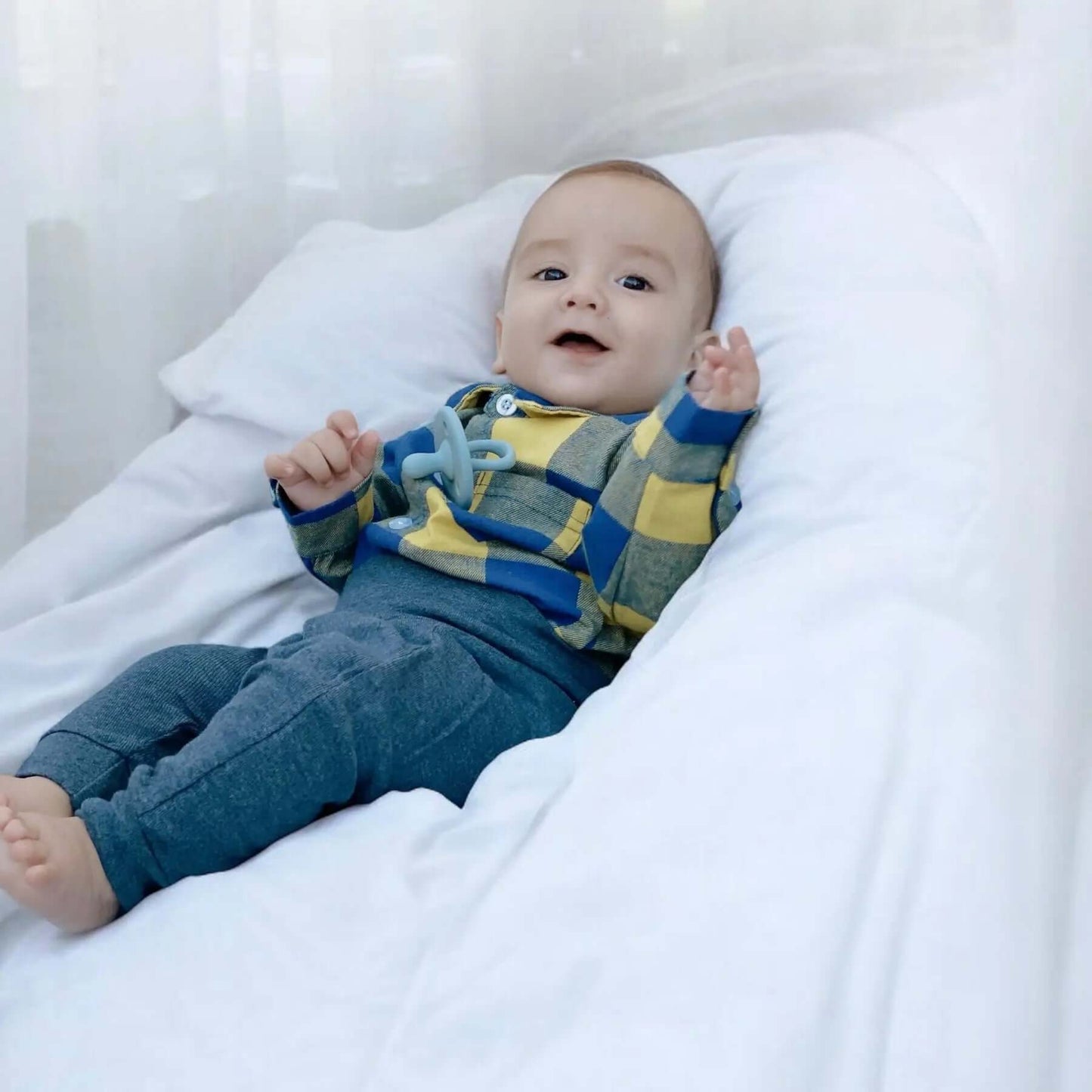 Camisa Liberty Azul Amarilla Nenina & Co