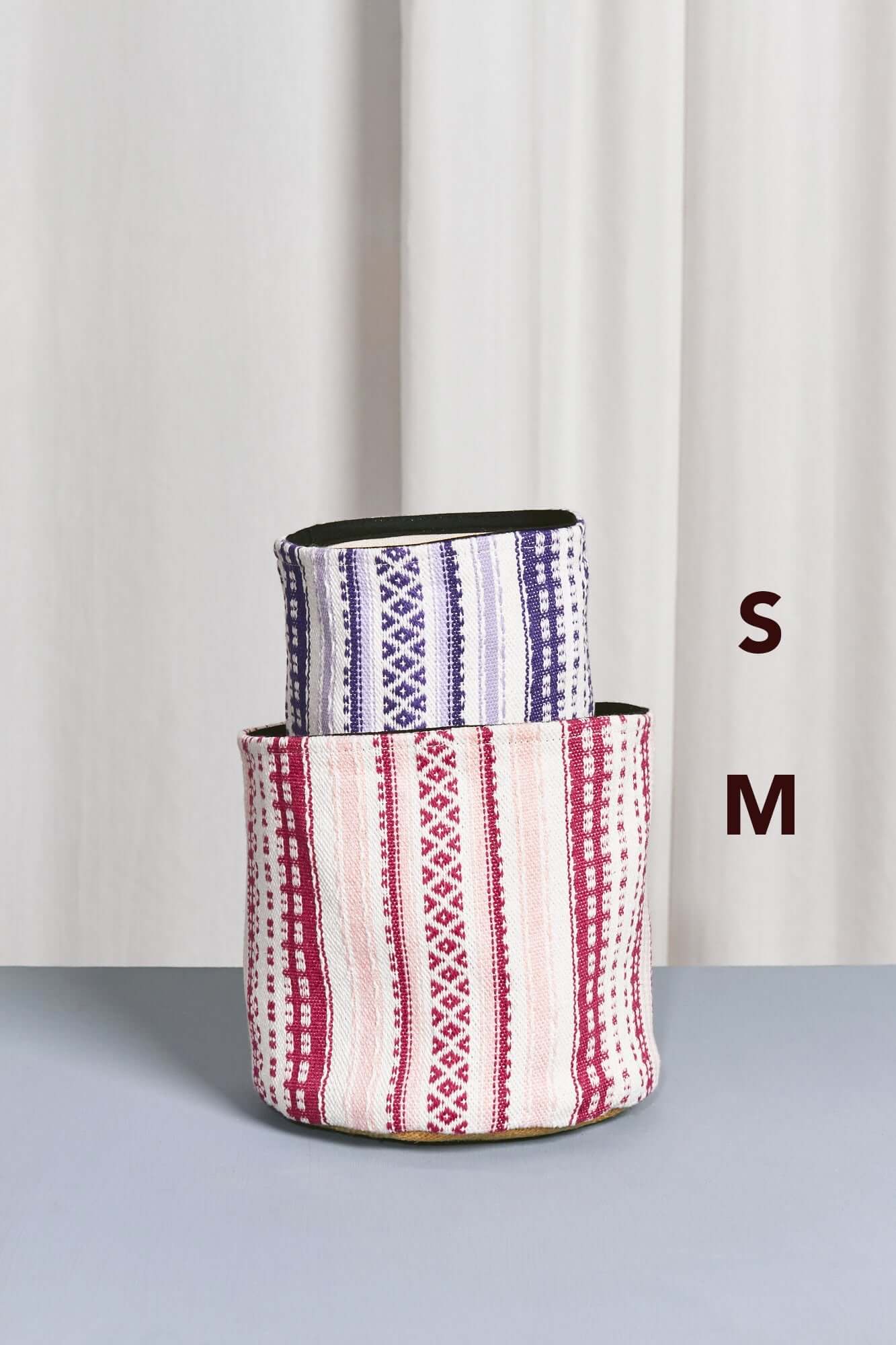 Cesto alpujarra rosa y malva