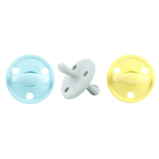 Chupete DIAMOND By Nenina & Co Celeste, Gris y Amarillo