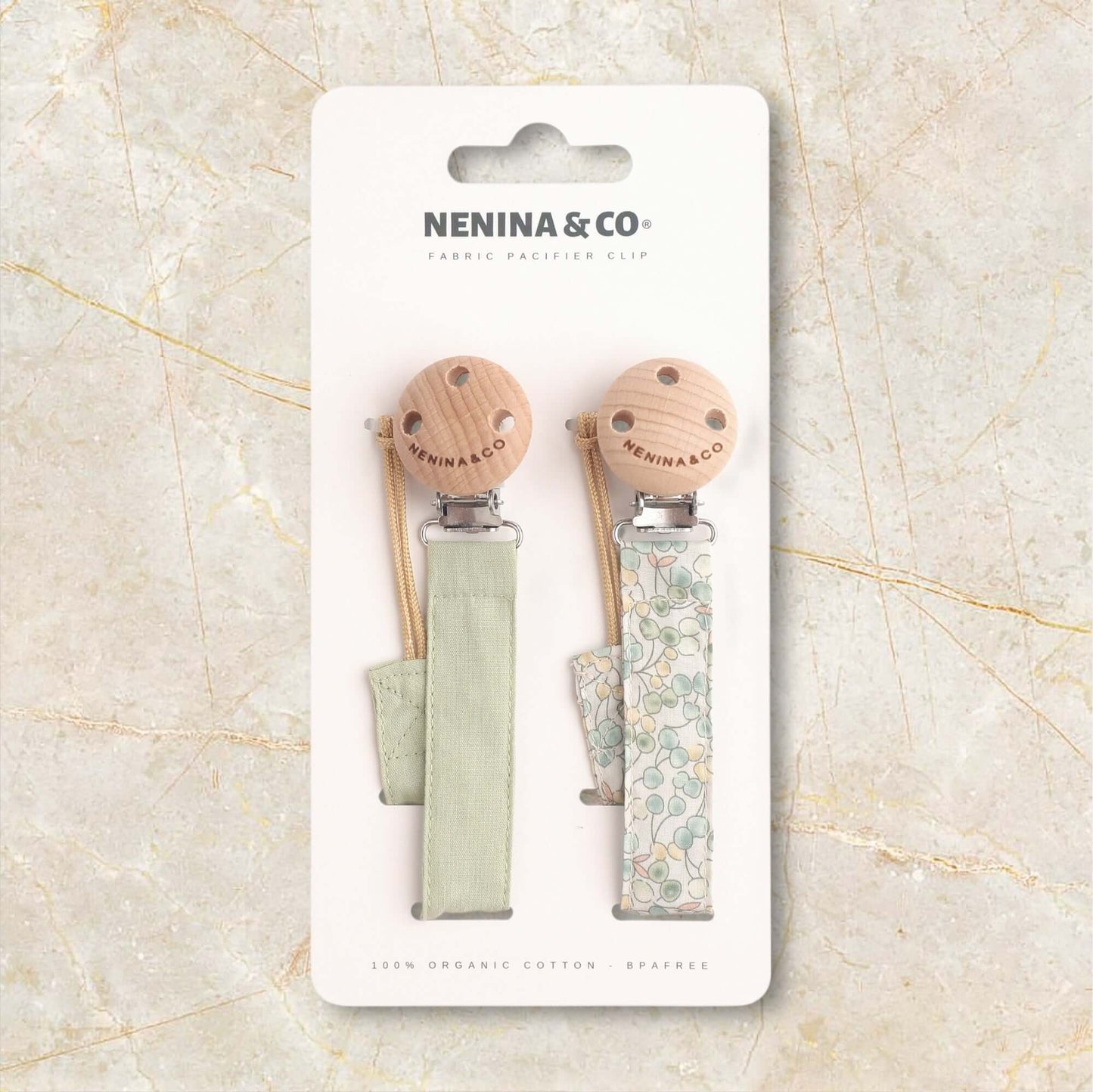 Kit de Biberón y Chupete Clásico con Chupeteros de Algodón para Bebé Recién Nacido | Nenina & Co