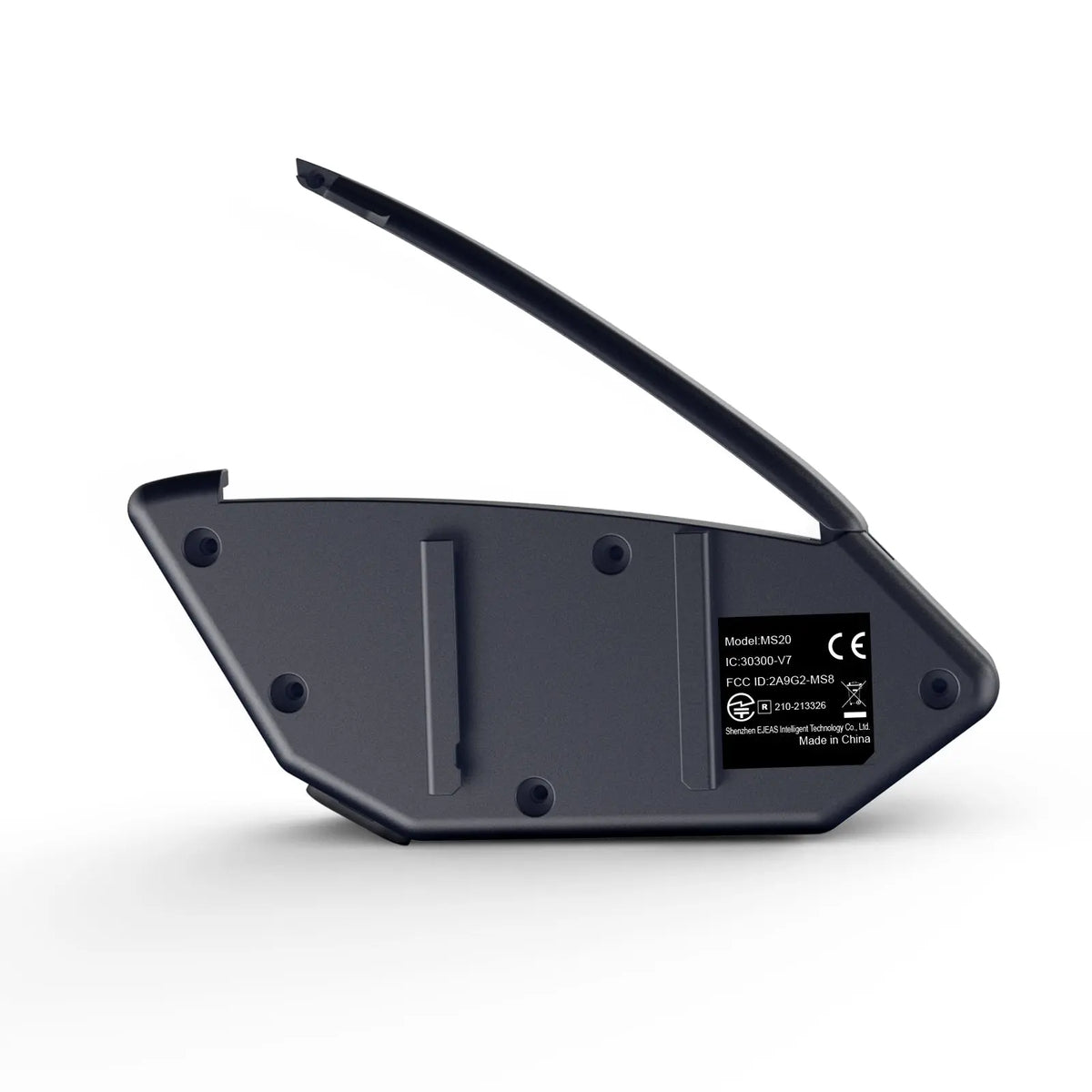Black plastic wireless charging pad with sleek design, model M520, ideal for modern tech setups.