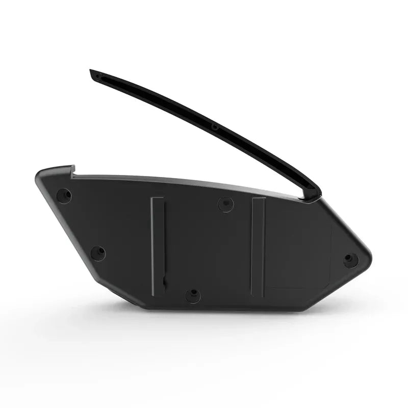 Black plastic phone case with a sleek design and a hinged lid for easy access and protection.