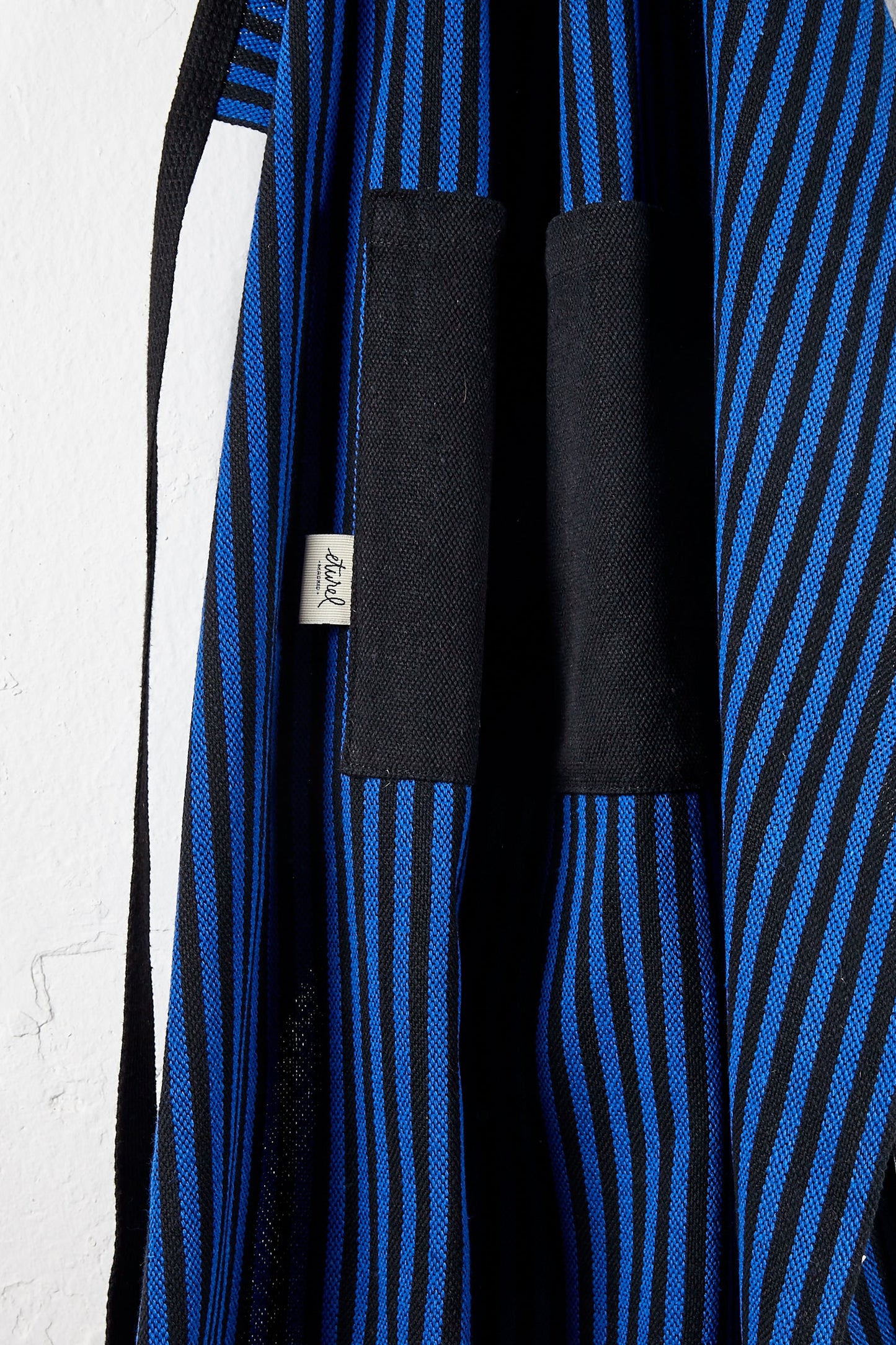 Delantal Loneta Estribera Azul Ajustable