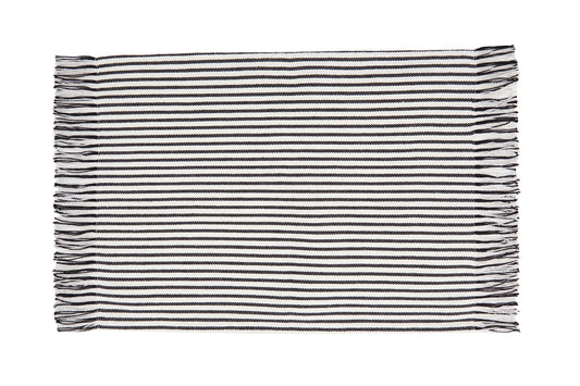 Mantel individual loneta estribera blanco y negro (pack de 2)