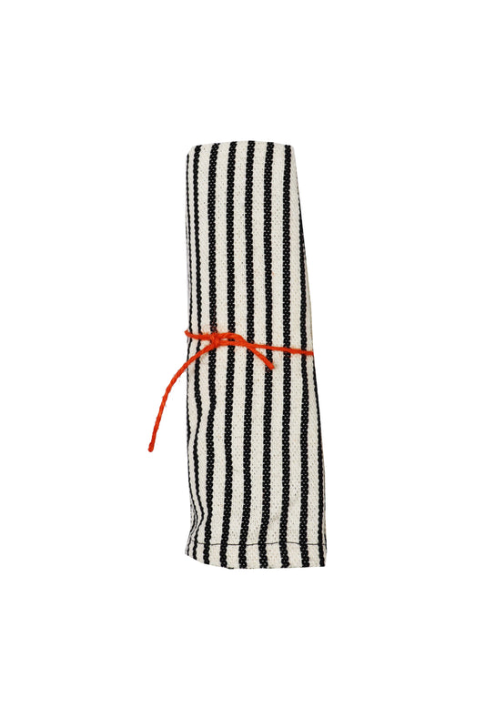 Servilleta loneta estribera blanco y negro (pack de 2)