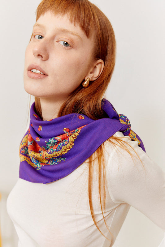 Pañuelo portugués cadena morado