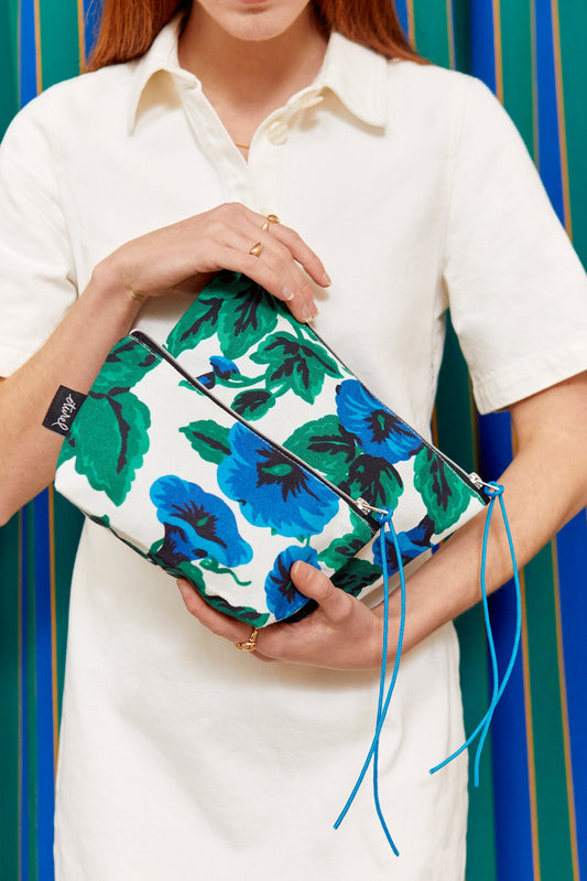 Neceser/estuche lona toldo flores