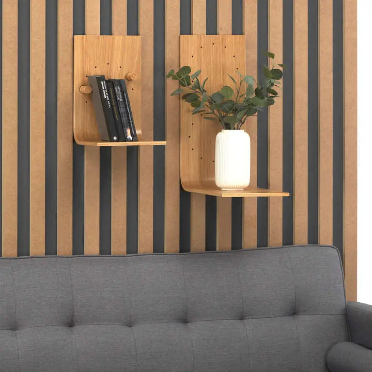 Estantería de pared de madera Brera – repisa flotante