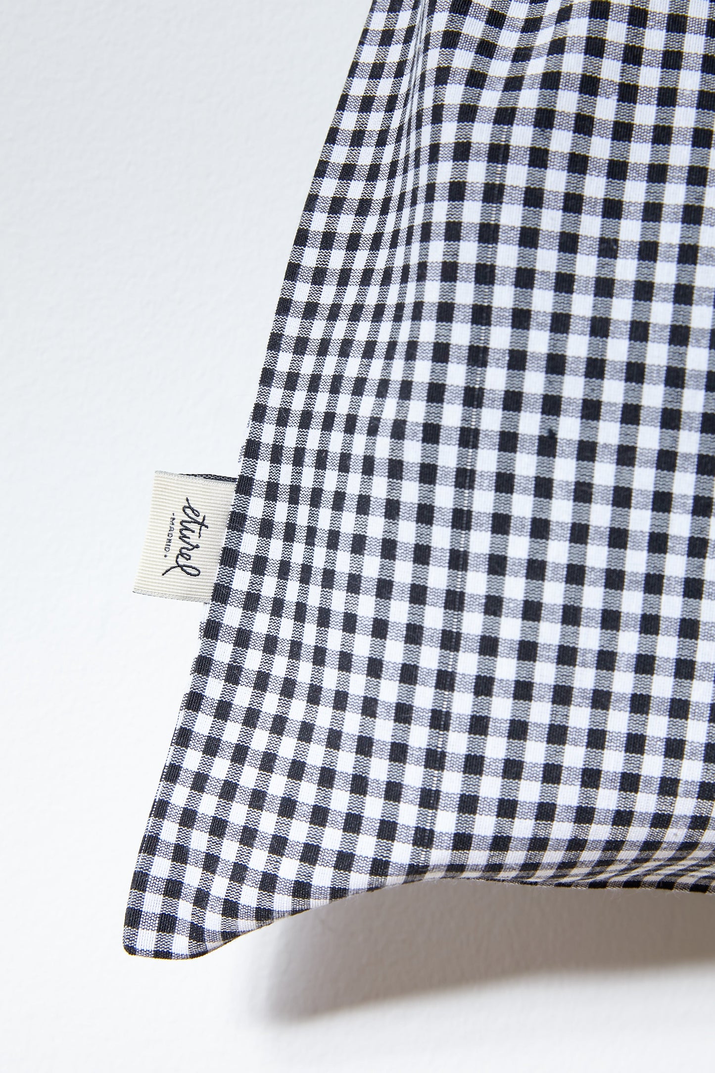 Panera pan de barra cuadros vichy azul marino