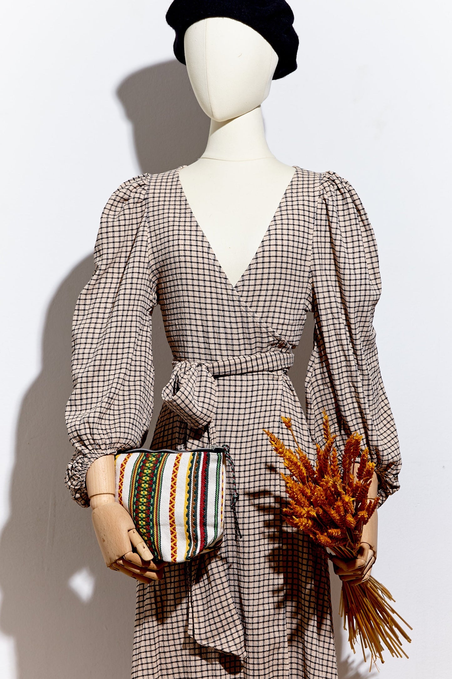 Neceser/estuche tejido manchego crudo