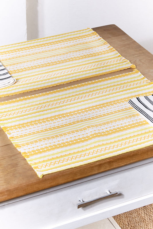 Mantel individual alpujarra amarillo (pack de 2)