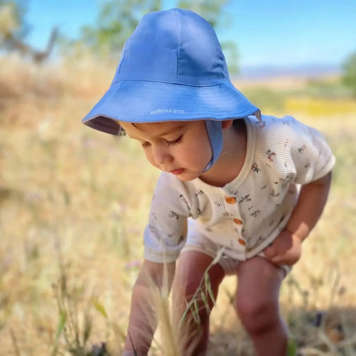 Gorro para el Sol Blue Nenina & Co - Hecho de Algodón Orgánico | Protección Solar y Estilo