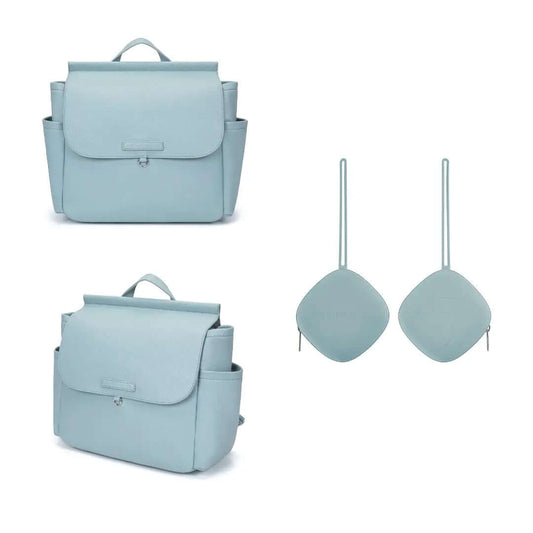 Bolso Maternal Dusty blue +Guardachupete Diamond + Cambiador de Regalo Nenina & Co