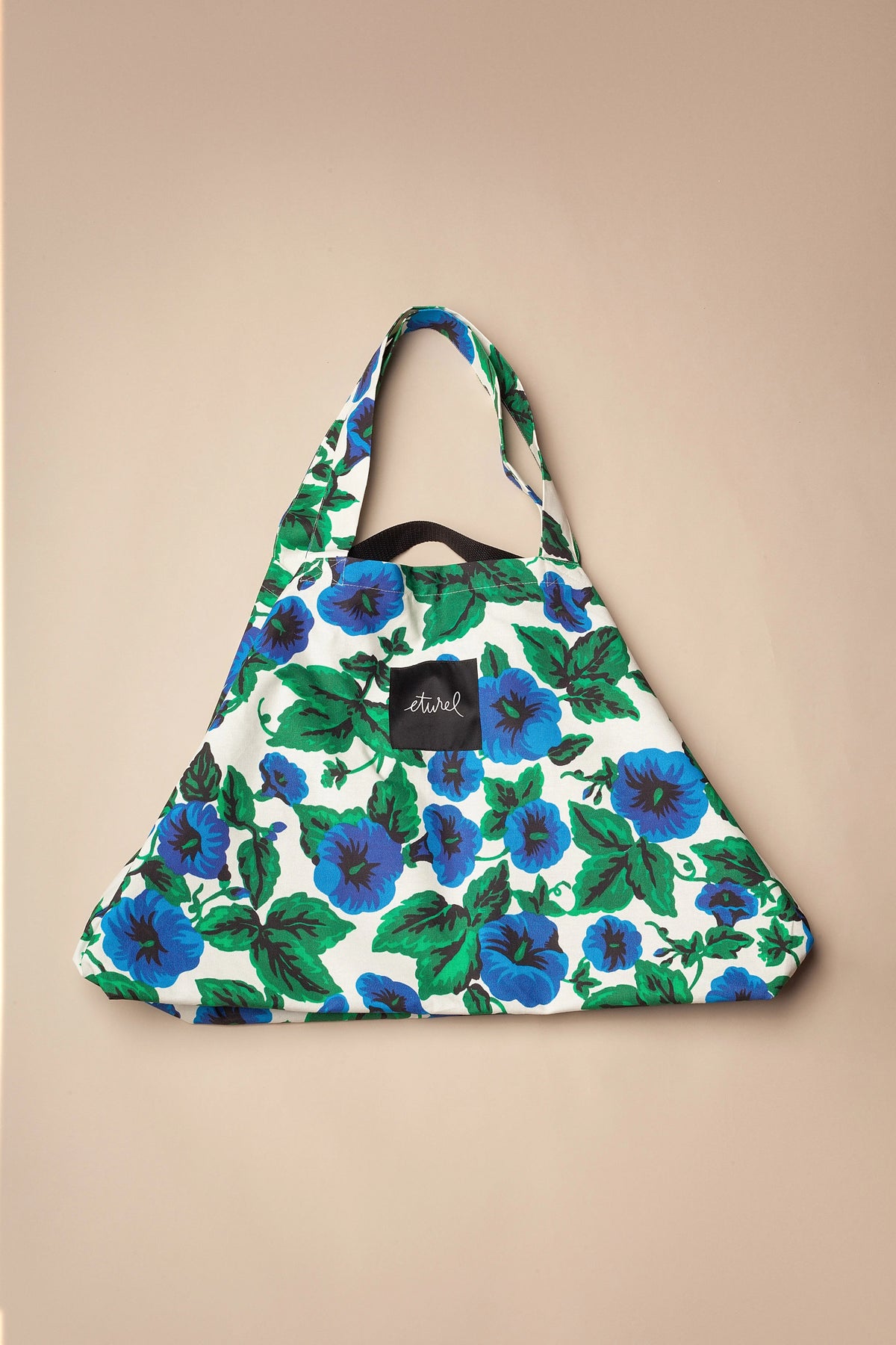 Bolso shopper maxi lona toldo flores