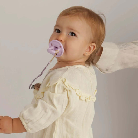 Pack 2 chupetes + Pack 2 chupeteros Lila y Mint DIAMOND By Nenina & Co