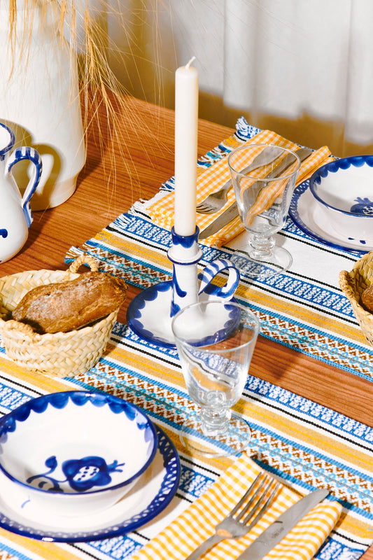 Mantel individual tejido morellano azul (pack de 2)