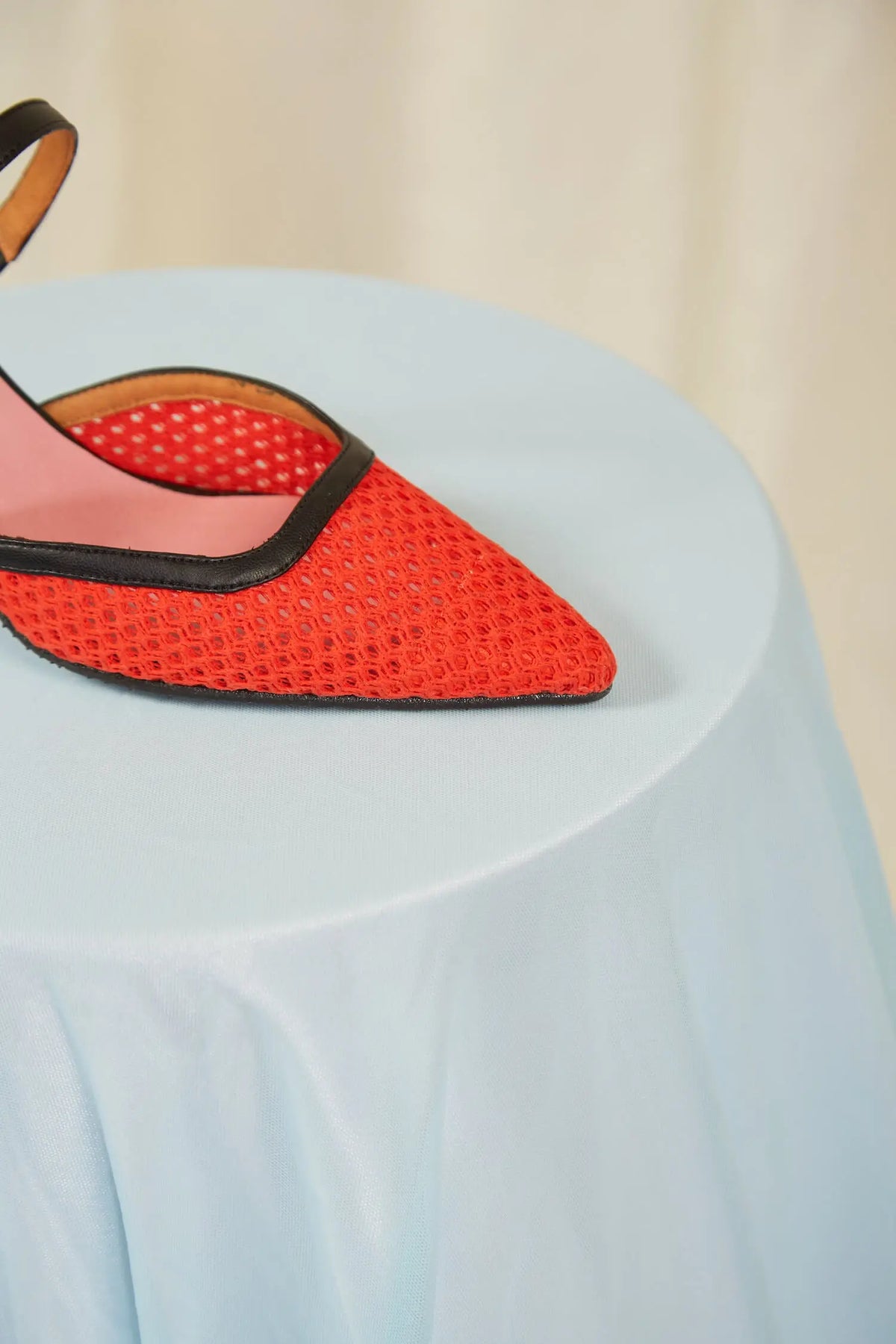 Tacones Ibiza rejilla naranja