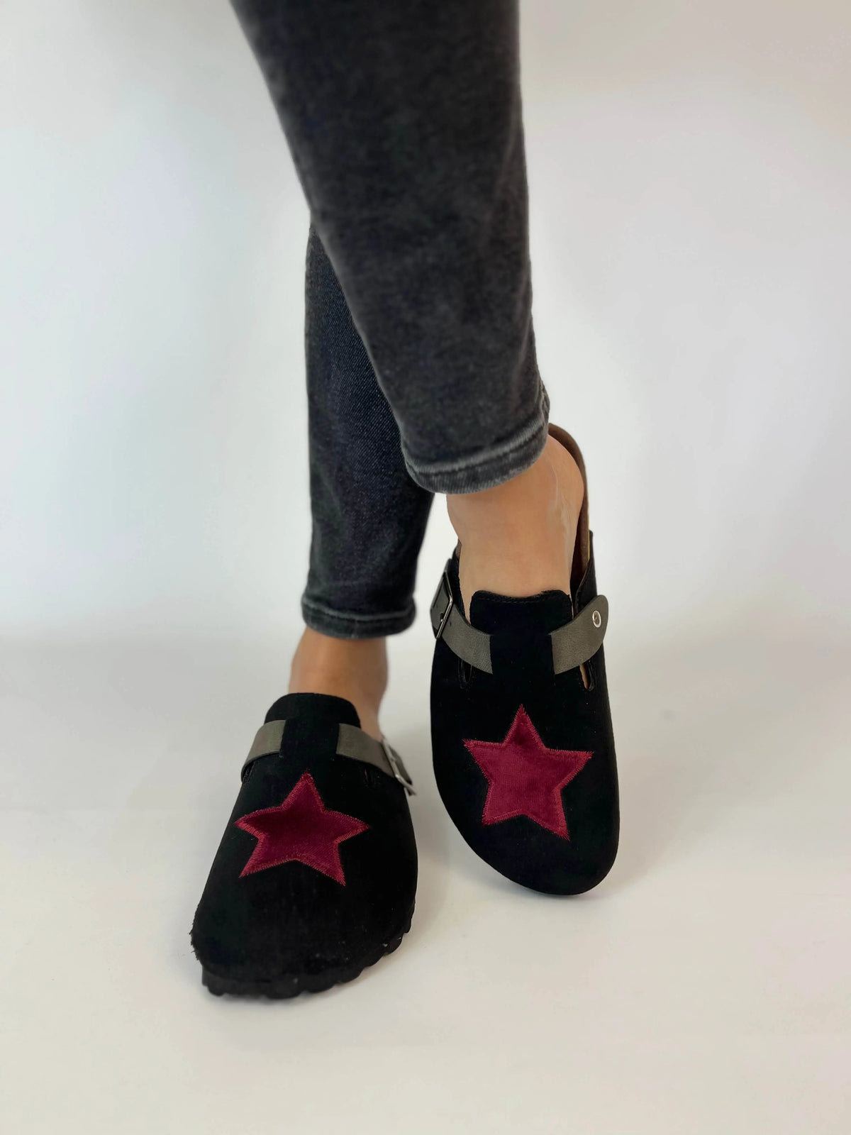 Zuecos A Star Burgundy