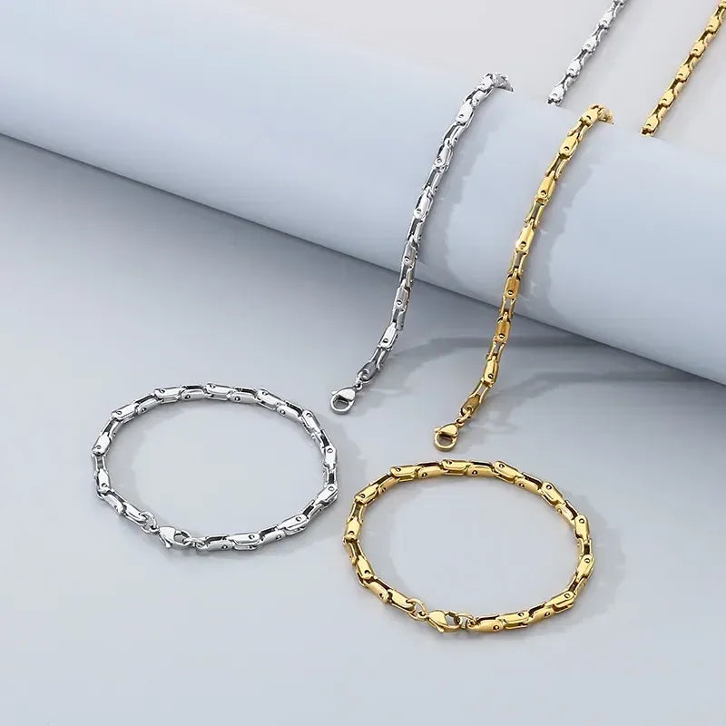Collar Zerion Oro · Collar eslabones enchapado en oro 18k