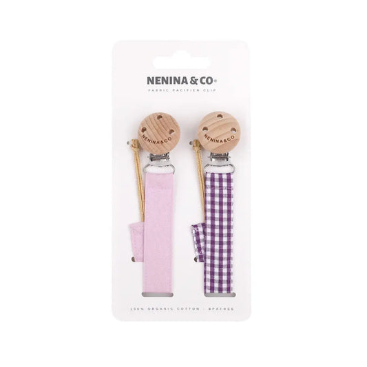 Kit Nenina & Co Rosa + Rosa chicle| 2 Chupetes + 2 Chupeteros + Guardachupete