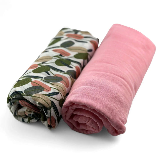 Pack 2 Muselinas Blue +Nubes Arco iris 70% Bamboo +30 % Algodón Nenina & Co