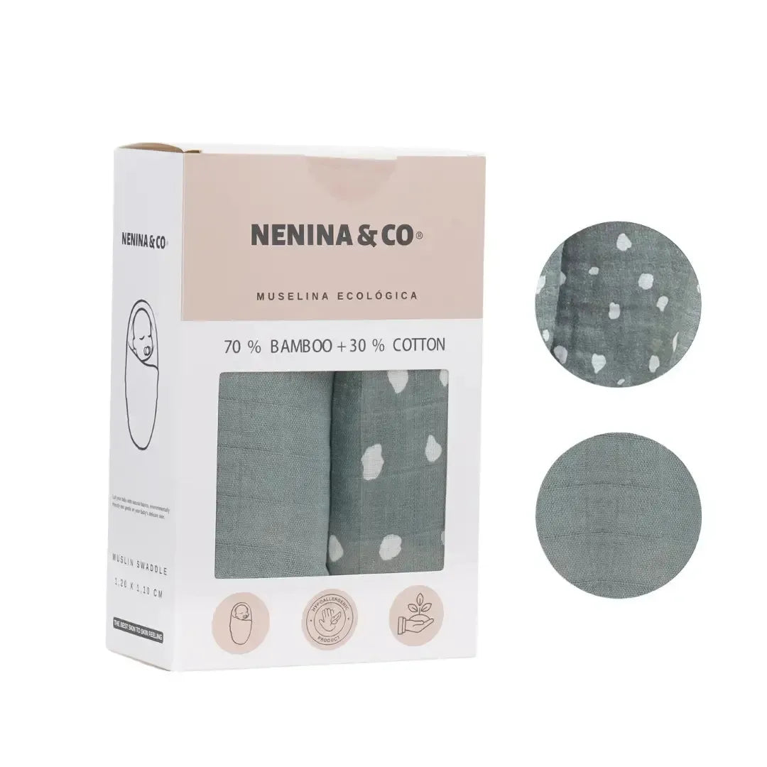 Pack 2 Muselinas Cotton + Bambi Rosa 70% Bamboo +30 % Algodón