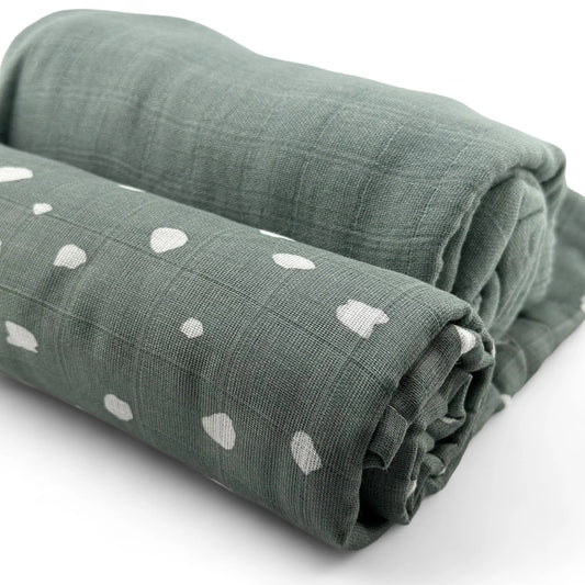 Pack 2 Muselinas Gris + Nieve 70% Bamboo +30 % Algodón Nenina & Co