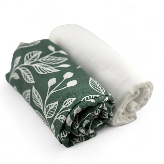 Pack 2 Muselinas Natural + White 70% Bamboo +30 % Algodón Nenina & Co