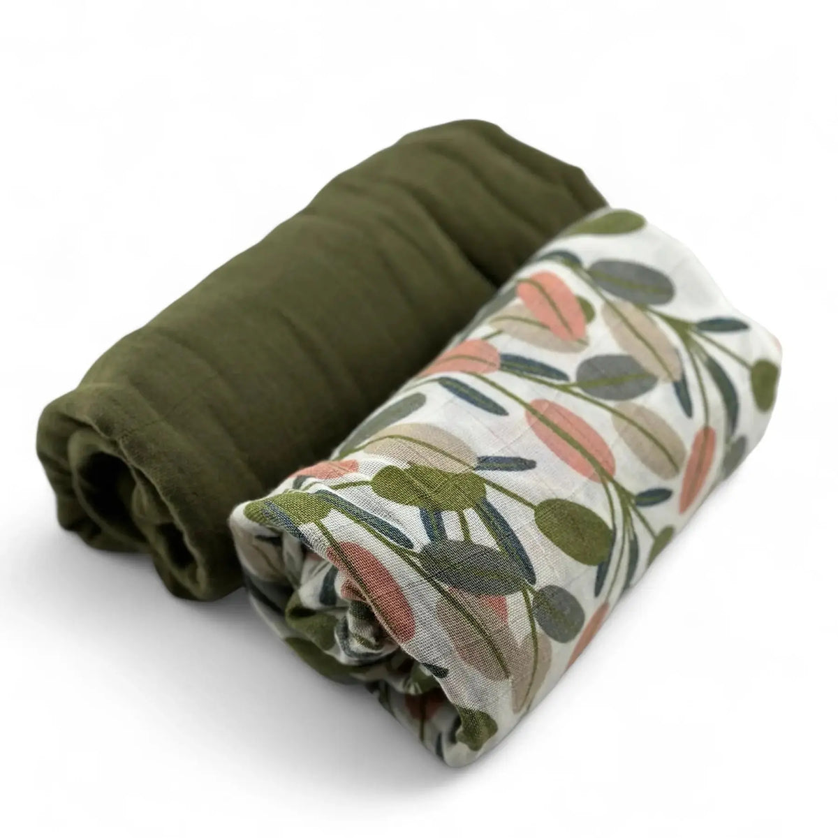 Pack 2 Muselinas Nature + Oliva 70% Bamboo +30 % Algodón