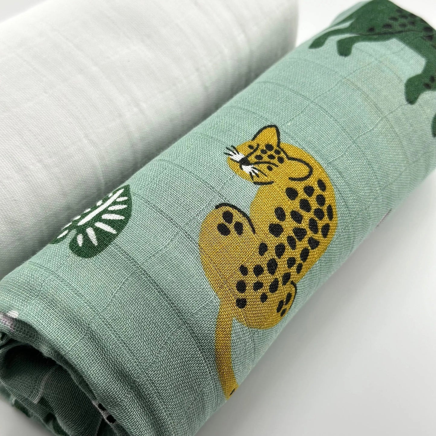 Pack 2 Muselinas Tigre + White 70% Bamboo +30 % Algodón