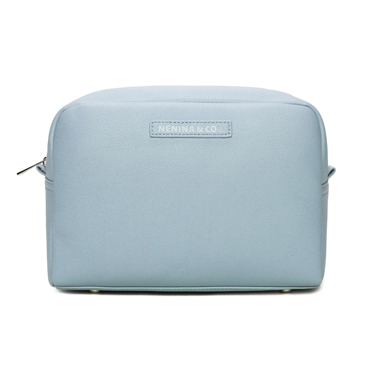 Pack Nacimiento Bebé: Portadocumentos + Neceser de Eco Piel MIREM Dusty Blue