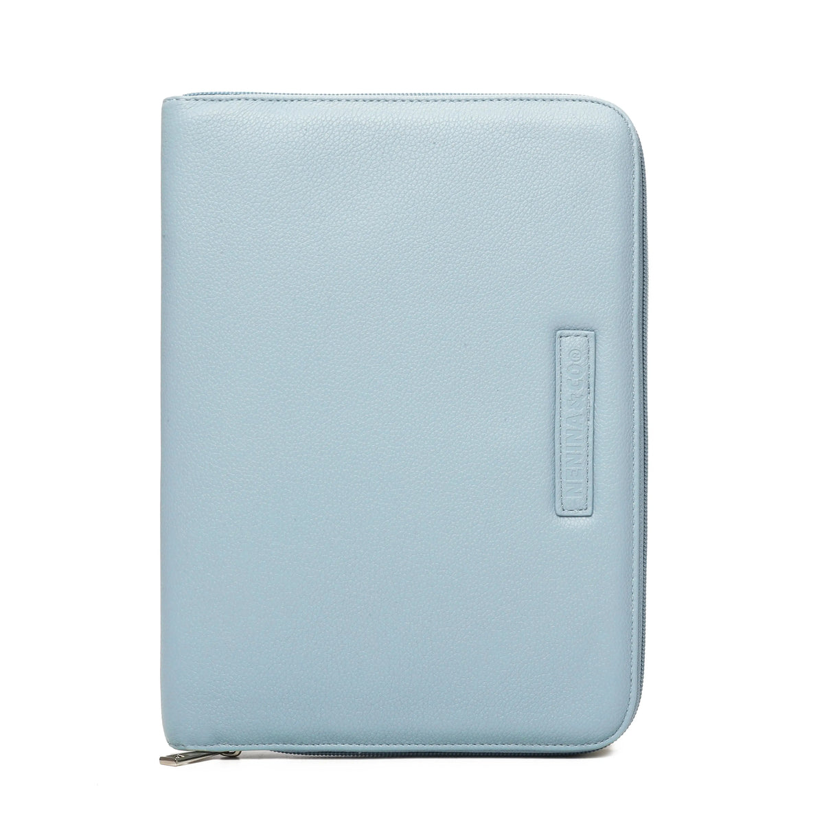 Pack Nacimiento Bebé: Portadocumentos + Neceser de Eco Piel MIREM Dusty Blue