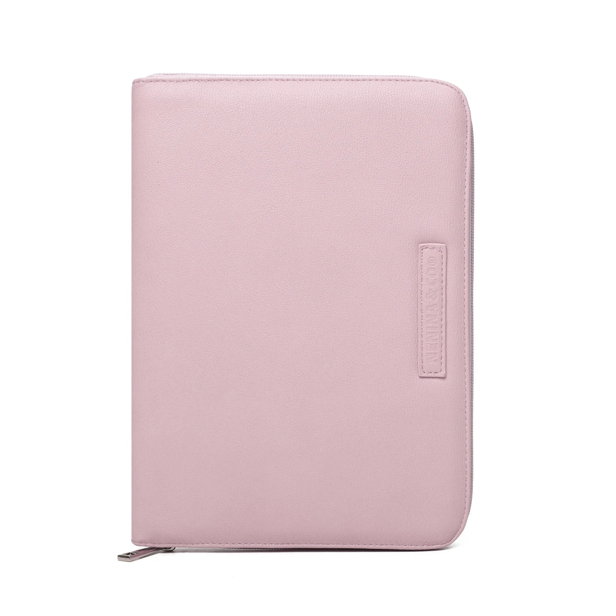 Pack Nacimiento Bebé: Portadocumentos + Neceser de Eco Piel MIREM Rosa pálido