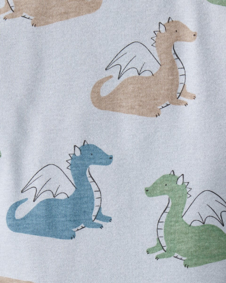 Pack 4 bodies de manga larga con dragones, estrellas y rayas