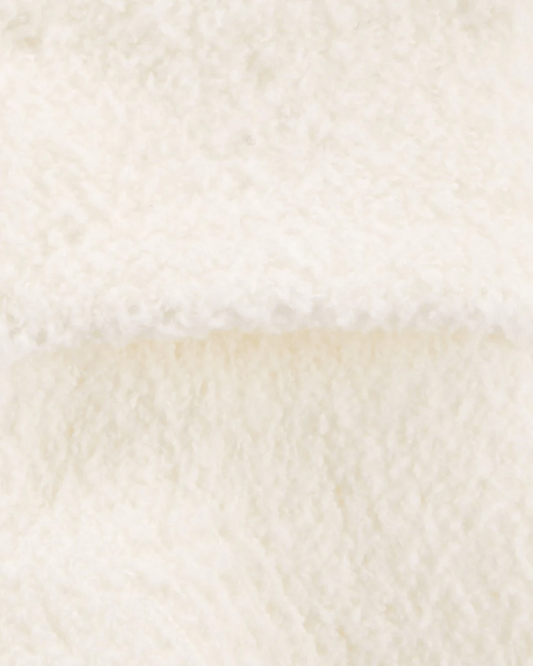 Pack cuatro pares calcetines chenilla blancas