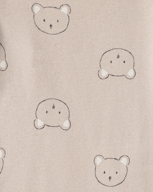 Pack cuatro piezas body manga larga con diseño de oso