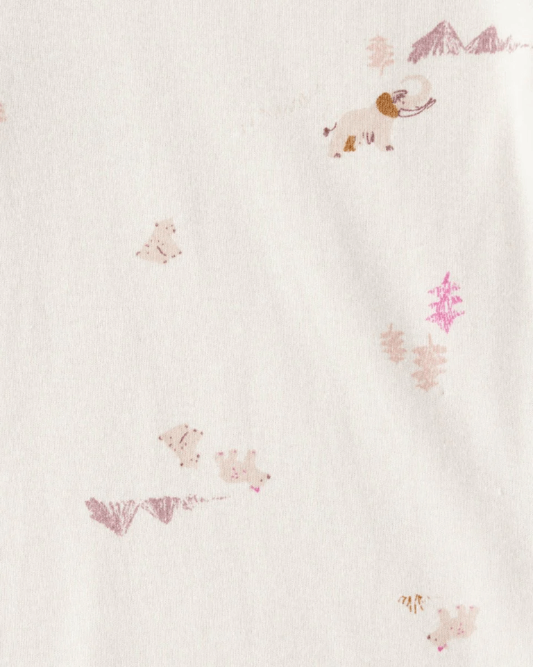 Pack cuatro piezas body manga larga con diseño de oso malva